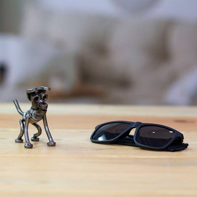Alternate image for Modern Whimsical Eco-Friendly Recycled Metal Dog Figurine Rustic Dog