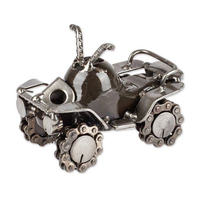 Alternate image for Recycled Auto Part Mini-4 Wheeler ATV Sculpture from Mexico Rustic Mini Quad Bike