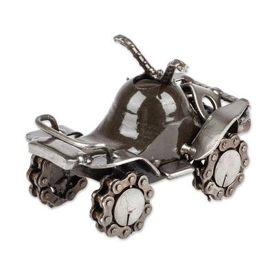 Alternate image for Recycled Auto Part Mini-4 Wheeler ATV Sculpture from Mexico Rustic Mini Quad Bike