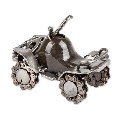 Alternate image for Recycled Auto Part Mini-4 Wheeler ATV Sculpture from Mexico Rustic Mini Quad Bike