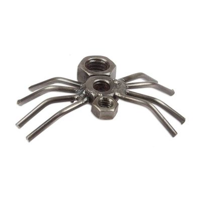 Alternate image for Eco-Friendly Recycled Metal Figurine with Spider Motif Curious Spider