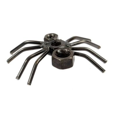 Alternate image for Eco-Friendly Recycled Metal Figurine with Spider Motif Curious Spider