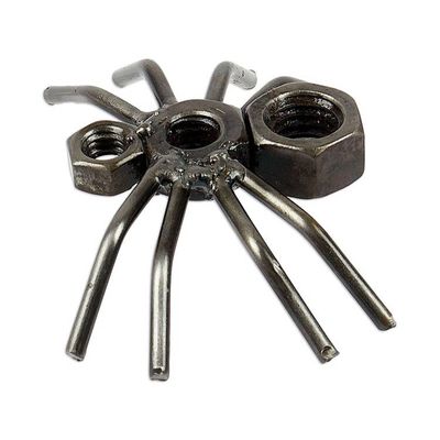 Alternate image for Eco-Friendly Recycled Metal Figurine with Spider Motif Curious Spider