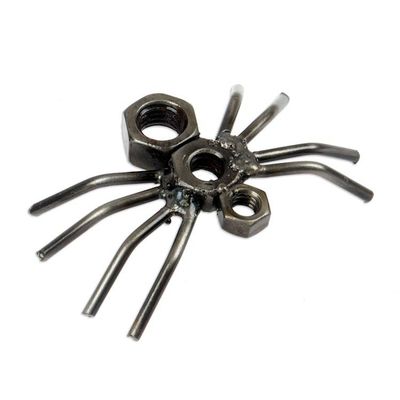 Alternate image for Eco-Friendly Recycled Metal Figurine with Spider Motif Curious Spider