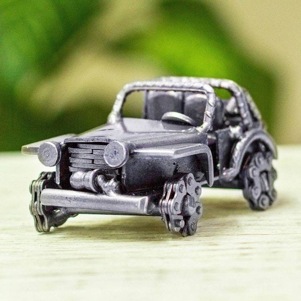 Small Rustic Jeep Sculpture 'Mini Rustic Jeep'