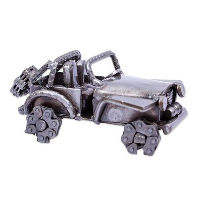 Alternate image for Small Rustic Jeep Sculpture Mini Rustic Jeep