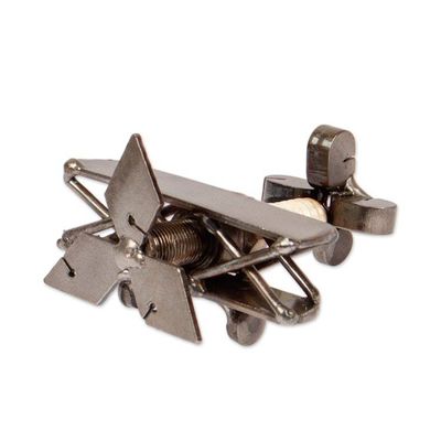 Alternate image for Artisan-Made Upcycled Plane Metal Sculpture from Mexico Nouveau Voyage