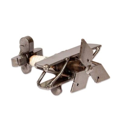 Alternate image for Artisan-Made Upcycled Plane Metal Sculpture from Mexico Nouveau Voyage