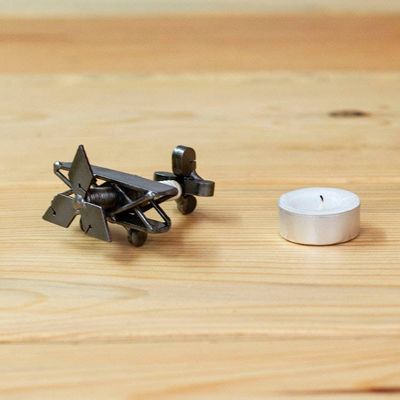 Alternate image for Artisan-Made Upcycled Plane Metal Sculpture from Mexico Nouveau Voyage