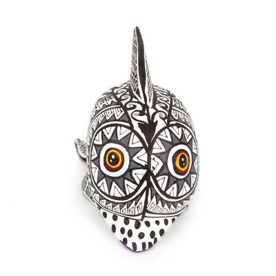 Alternate image for Sea Life-Themed Black and White Alebrije Dolphin Sculpture Marine Hades