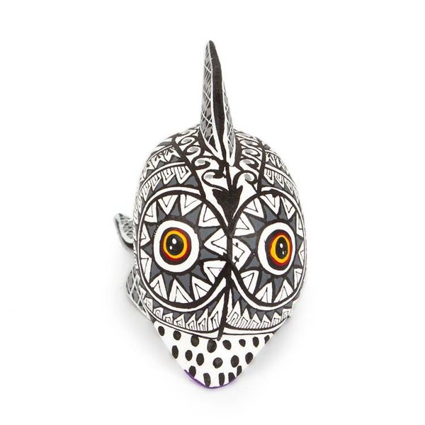 Alternate image for Sea Life-Themed Black and White Alebrije Dolphin Sculpture Marine Hades