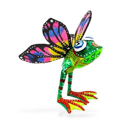 Alternate image for Hand Crafted Papier Mache Frog Alebrije Frog of Abundance