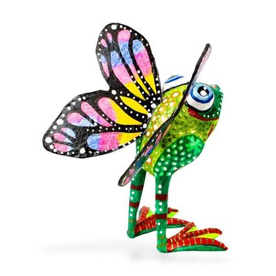 Alternate image for Hand Crafted Papier Mache Frog Alebrije Frog of Abundance