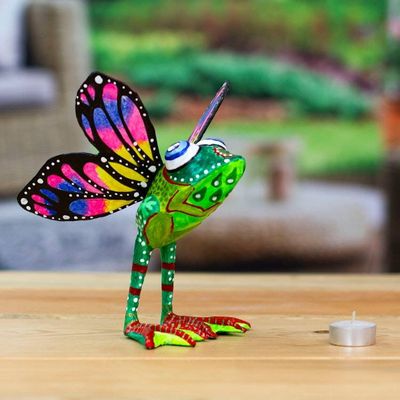 Alternate image for Hand Crafted Papier Mache Frog Alebrije Frog of Abundance