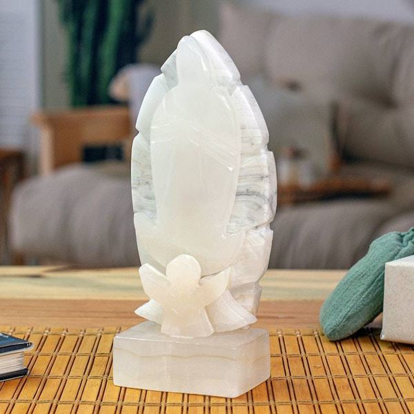 Alternate image for Hand-Carved Our Lady of Guadalupe Natural Onyx Sculpture Virtuous Guadalupe