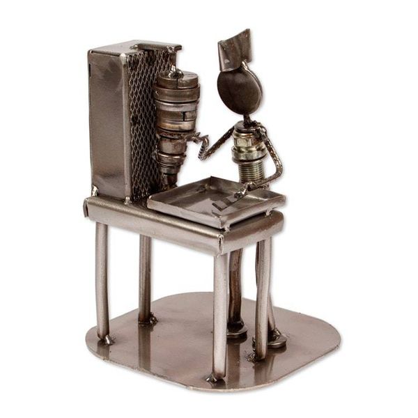 Alternate image for Eco-Friendly Handmade Upcycled Metal Sculpture from Mexico Delicious Cause