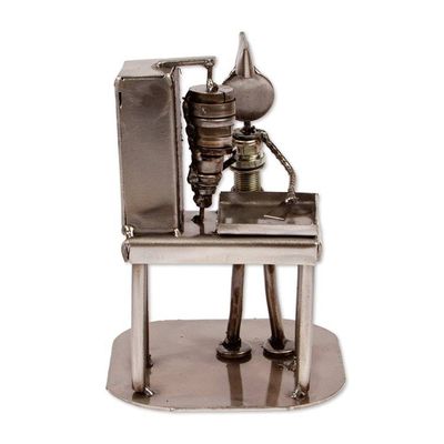 Alternate image for Eco-Friendly Handmade Upcycled Metal Sculpture from Mexico Delicious Cause