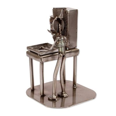 Alternate image for Eco-Friendly Handmade Upcycled Metal Sculpture from Mexico Delicious Cause