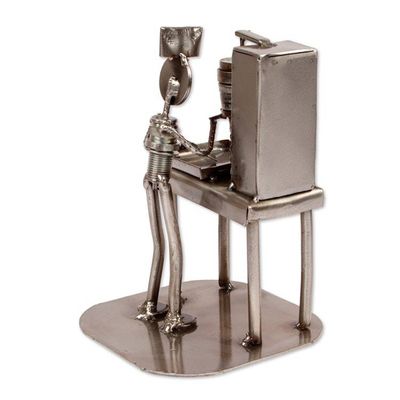 Alternate image for Eco-Friendly Handmade Upcycled Metal Sculpture from Mexico Delicious Cause