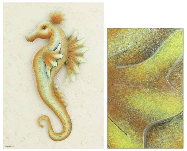 Alternate image for Handcrafted Sea Life Steel Wall Art King of the Seas
