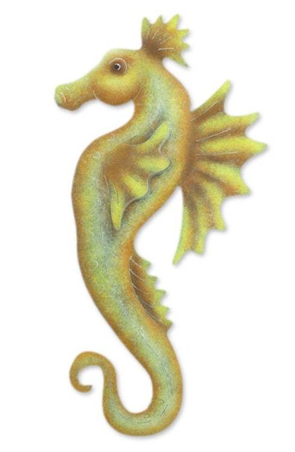 Alternate image for Handcrafted Sea Life Steel Wall Art King of the Seas