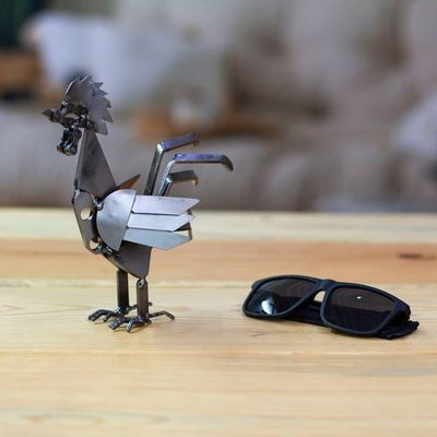 Alternate image for Eco-Friendly Recycled Metal Rooster Sculpture from Mexico Rooster Chance