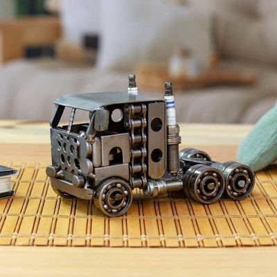 Primary image for Polished Eco-Friendly Upcycled Truck Sculpture from Mexico New Roads