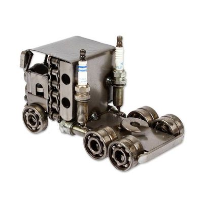 Alternate image for Polished Eco-Friendly Upcycled Truck Sculpture from Mexico New Roads