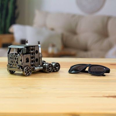 Alternate image for Polished Eco-Friendly Upcycled Truck Sculpture from Mexico New Roads