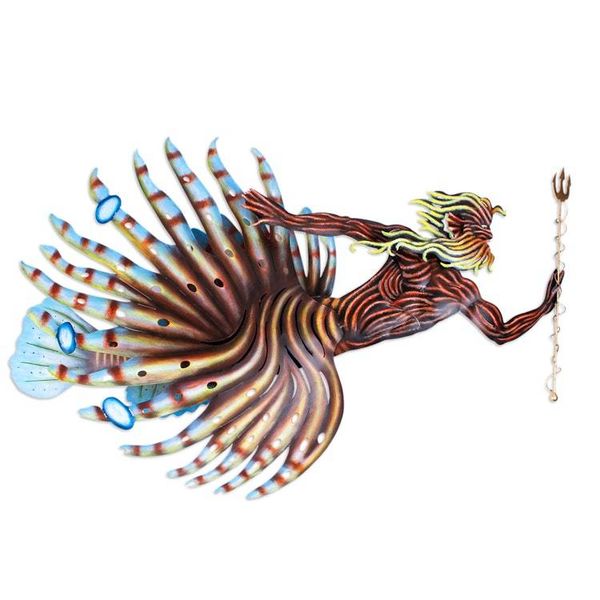 Alternate image for Handcrafted Neptune Steel Wall Art in a Dark Color Scheme Neptune Altar