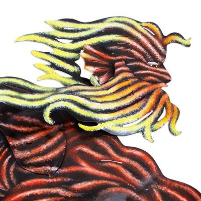 Alternate image for Handcrafted Neptune Steel Wall Art in a Dark Color Scheme Neptune Altar