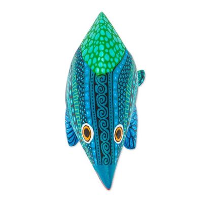 Alternate image for Hand Painted Dolphin Alebrije Ocean Dolphin