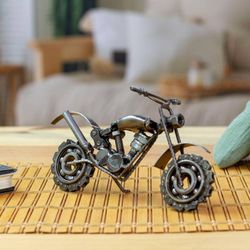 Image for Inspirational Eco-Friendly Upcycled Motorcycle Sculpture Mini Fieriness