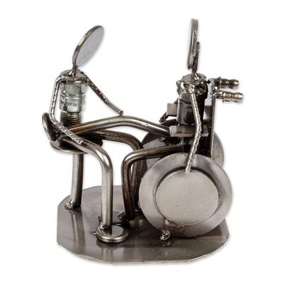 Alternate image for Eco-Friendly Inspirational Polished Upcycled Metal Sculpture Rehabilitation