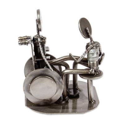 Alternate image for Eco-Friendly Inspirational Polished Upcycled Metal Sculpture Rehabilitation