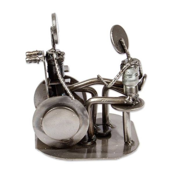 Alternate image for Eco-Friendly Inspirational Polished Upcycled Metal Sculpture Rehabilitation