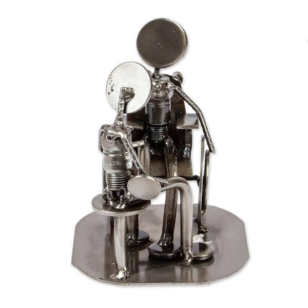 Alternate image for Eco-Friendly Inspirational Polished Upcycled Metal Sculpture Rehabilitation
