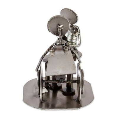 Alternate image for Eco-Friendly Inspirational Polished Upcycled Metal Sculpture Rehabilitation