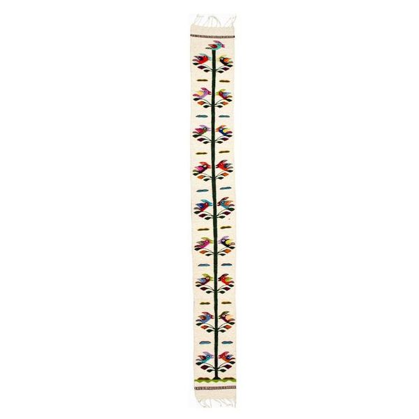 Alternate image for Spring-Themed Colorful 100 Wool Table Runner from Mexico Spring Feast