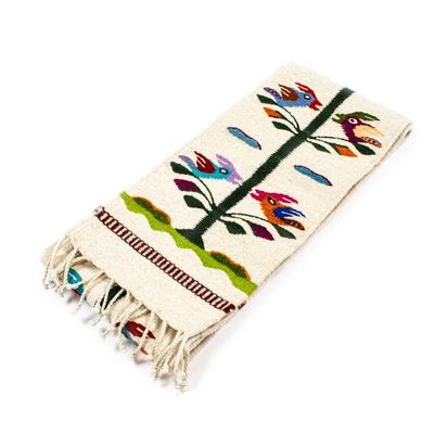 Alternate image for Spring-Themed Colorful 100 Wool Table Runner from Mexico Spring Feast