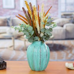 Image for Antiqued Copper Vase from Mexico Antique Lines