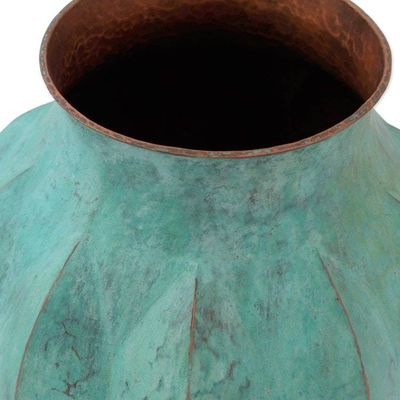 Alternate image for Antiqued Copper Vase from Mexico Antique Lines