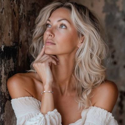 Alternate image for Star-Themed Polished Brass and Multi-Gemstone Bead Bracelet Thriving True Love