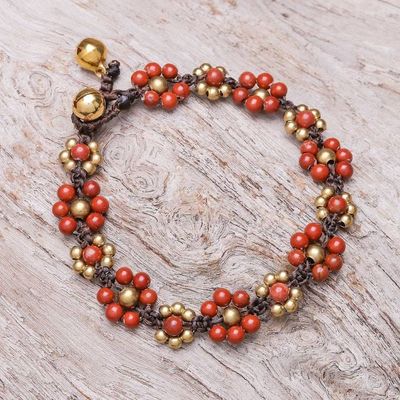 Primary image for Jasper Beaded Macrame Bracelet from Thailand Blooming with Love