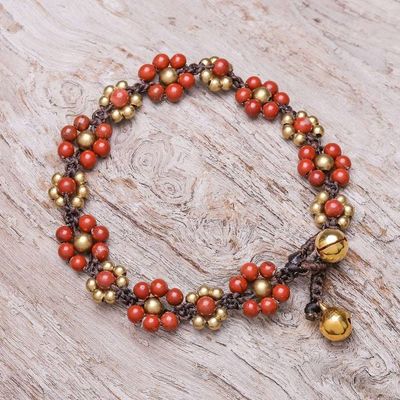 Alternate image for Jasper Beaded Macrame Bracelet from Thailand Blooming with Love