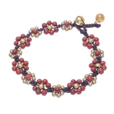 Alternate image for Jasper Beaded Macrame Bracelet from Thailand Blooming with Love