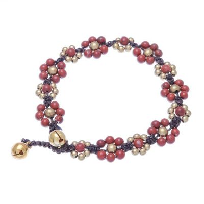 Alternate image for Jasper Beaded Macrame Bracelet from Thailand Blooming with Love