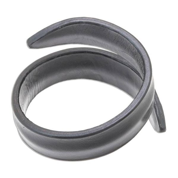 Alternate image for Modern Leather Wrap Bracelet in Black from Thailand Simple Caress in Black