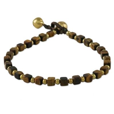 Alternate image for Handmade Tigers Eye Beaded Bracelet from Thailand Forest Walk
