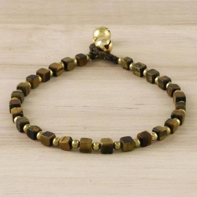 Alternate image for Handmade Tigers Eye Beaded Bracelet from Thailand Forest Walk